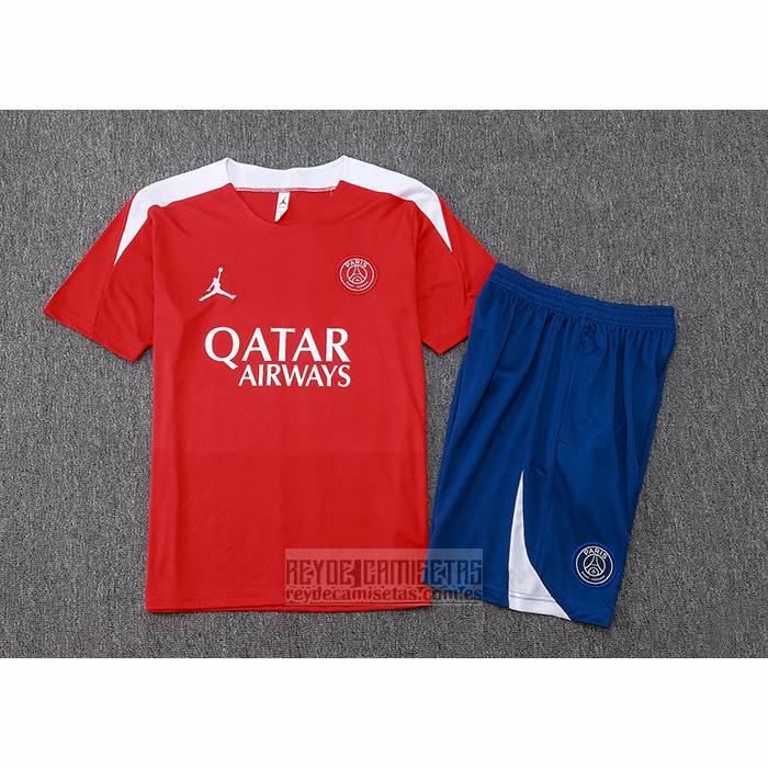 Chandal del Paris Saint-Germain Jordan Manga Corta 2024-2025 Rojo - Pantalon Corto